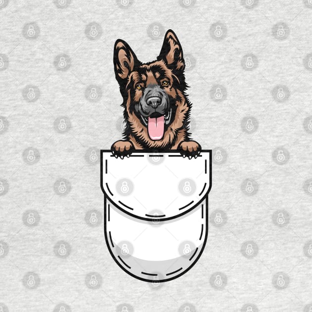 Funny German Shepherd Pocket Dog by Pet My Dog